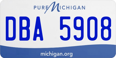 MI license plate DBA5908