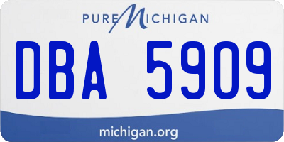 MI license plate DBA5909