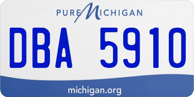 MI license plate DBA5910