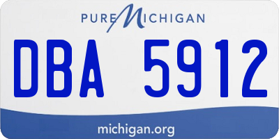 MI license plate DBA5912
