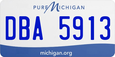 MI license plate DBA5913