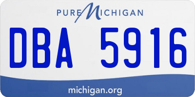 MI license plate DBA5916