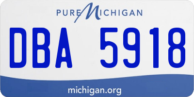 MI license plate DBA5918