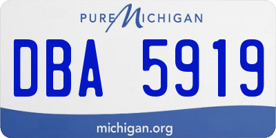 MI license plate DBA5919