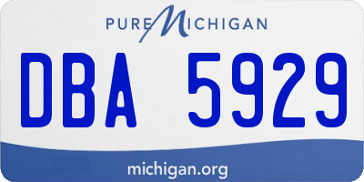 MI license plate DBA5929
