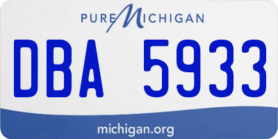 MI license plate DBA5933