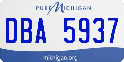 MI license plate DBA5937