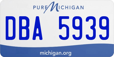 MI license plate DBA5939
