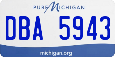 MI license plate DBA5943