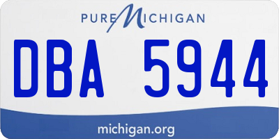 MI license plate DBA5944