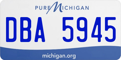 MI license plate DBA5945