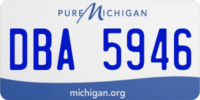 MI license plate DBA5946
