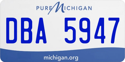 MI license plate DBA5947