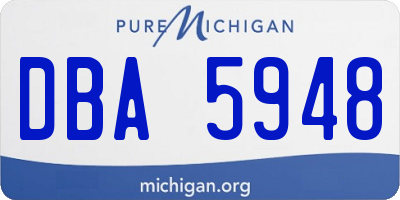 MI license plate DBA5948