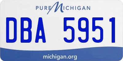 MI license plate DBA5951