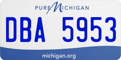 MI license plate DBA5953