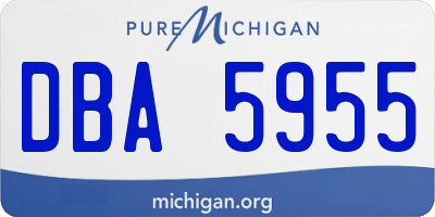MI license plate DBA5955