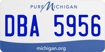 MI license plate DBA5956