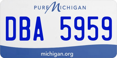 MI license plate DBA5959