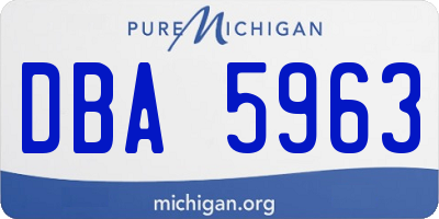 MI license plate DBA5963