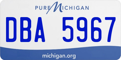 MI license plate DBA5967