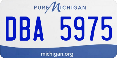 MI license plate DBA5975