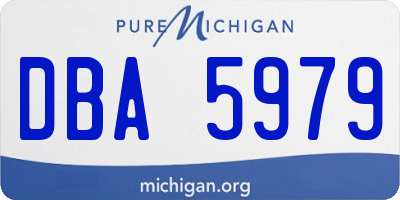MI license plate DBA5979