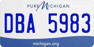 MI license plate DBA5983