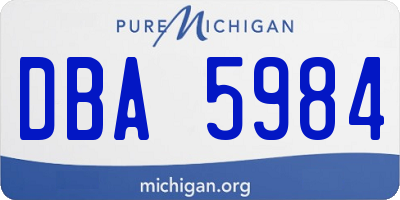 MI license plate DBA5984