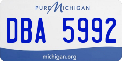 MI license plate DBA5992