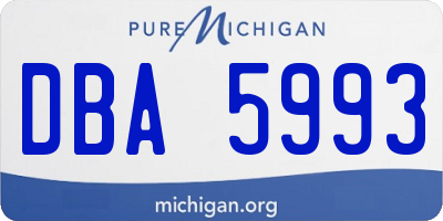 MI license plate DBA5993