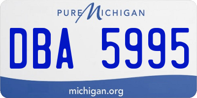 MI license plate DBA5995