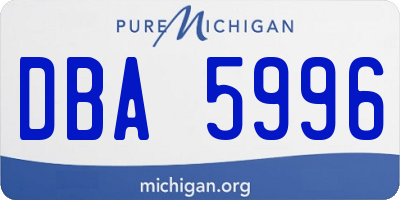 MI license plate DBA5996