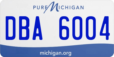 MI license plate DBA6004