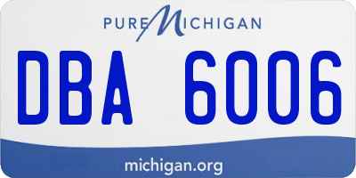 MI license plate DBA6006
