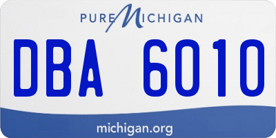 MI license plate DBA6010