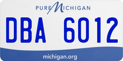 MI license plate DBA6012