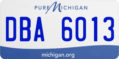 MI license plate DBA6013