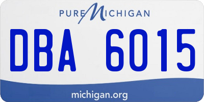 MI license plate DBA6015