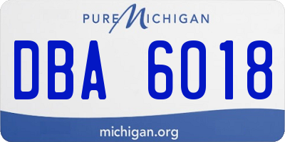 MI license plate DBA6018