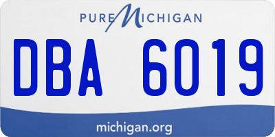 MI license plate DBA6019