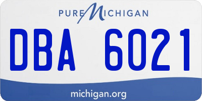 MI license plate DBA6021