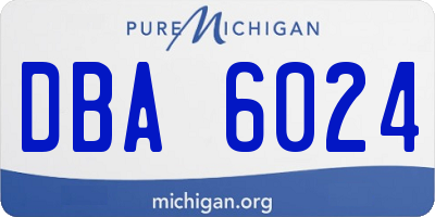 MI license plate DBA6024