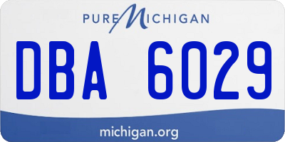 MI license plate DBA6029