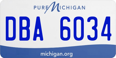MI license plate DBA6034