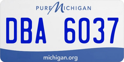 MI license plate DBA6037
