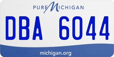 MI license plate DBA6044