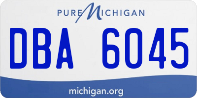 MI license plate DBA6045