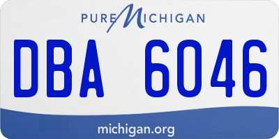 MI license plate DBA6046