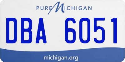 MI license plate DBA6051